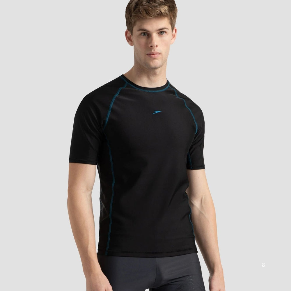 Speedo AM Short Sleeve SunTop – Men’s UV Protection Swim Top, Quick Dry Stretch Swimwear Rashguard for Training & Water Sports - Best Price online Prokicksports.com