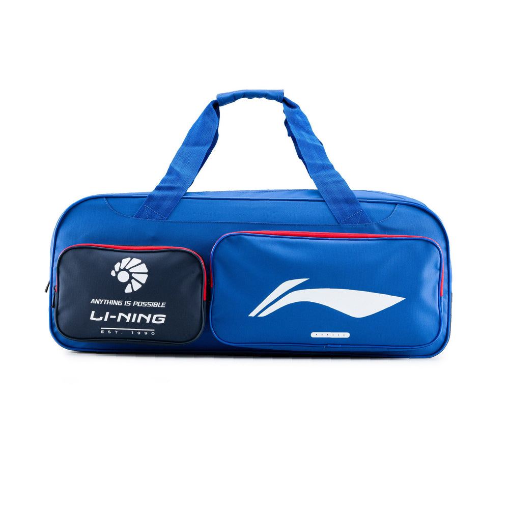 Li-Ning ABDU443-2 (6 in 1) Badminton Racket Kit Bag (Blue) | Dual Compartment Professional Kit Bag | Monarch Series