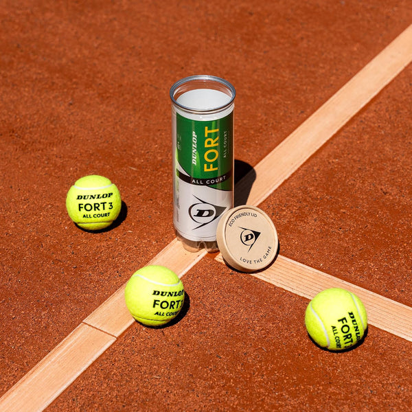 Dunlop Fort All Court Tennis Balls Dozen, Yellow (4 Cans)