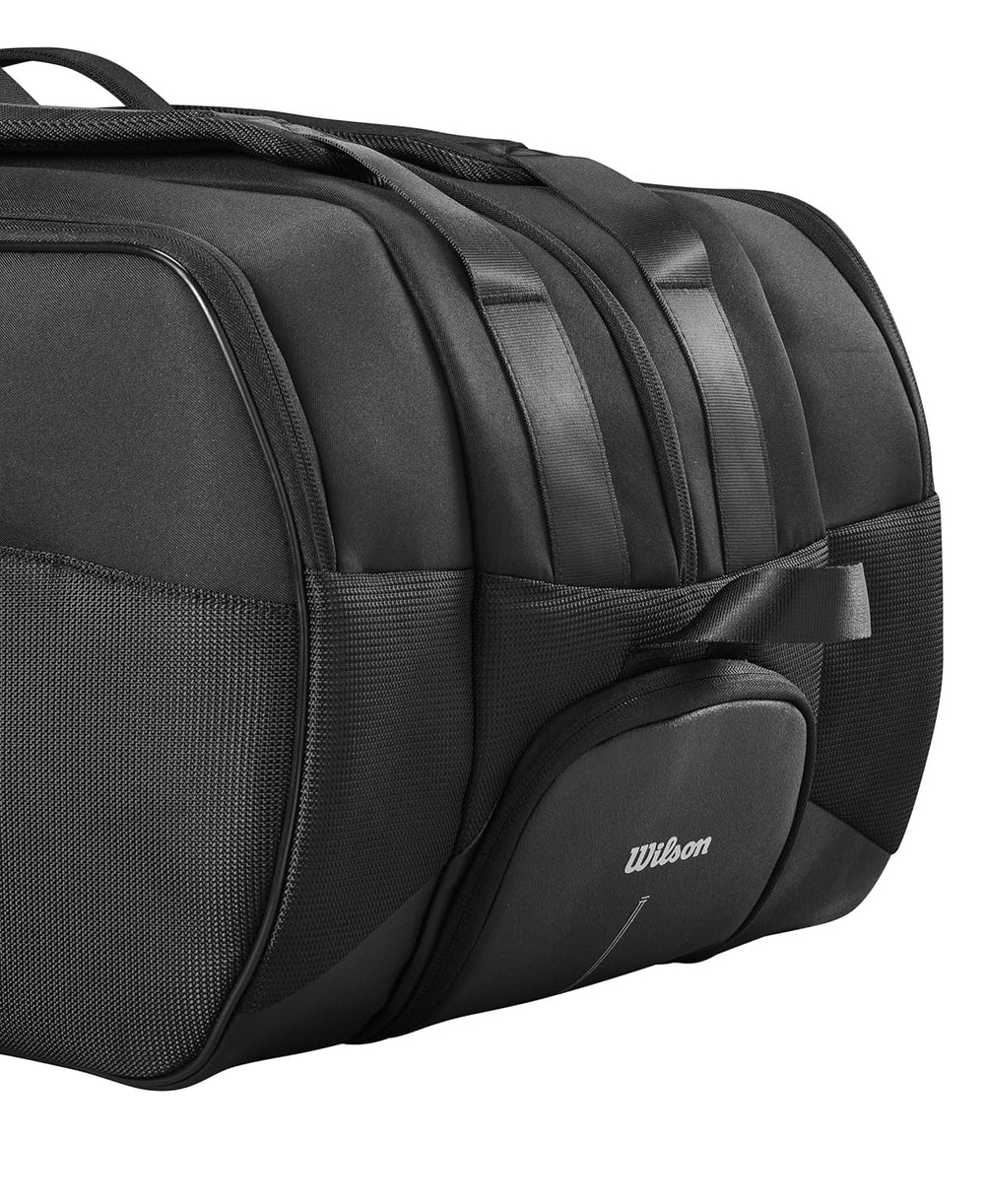 Wilson RF Tournament 15PK Tennis Racquet Bag – WR8032701001 - Black | Premium Federer Edition Bag with Thermoguard, Ample Storage & Pro-Level Design - Best Price online Prokicksports.com