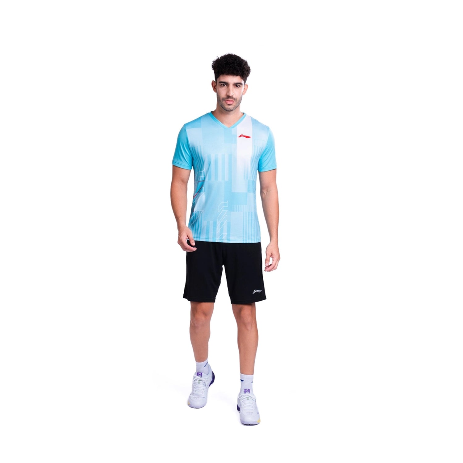 Li-Ning ATST965 Men's V-Neck Badminton T-shirt - Best Price online Prokicksports.com