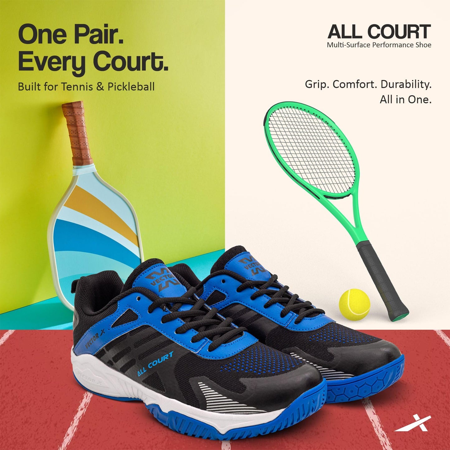 Vector X All Court Shoes | Multi-Sport Indoor &amp; Outdoor Athletic Footwear