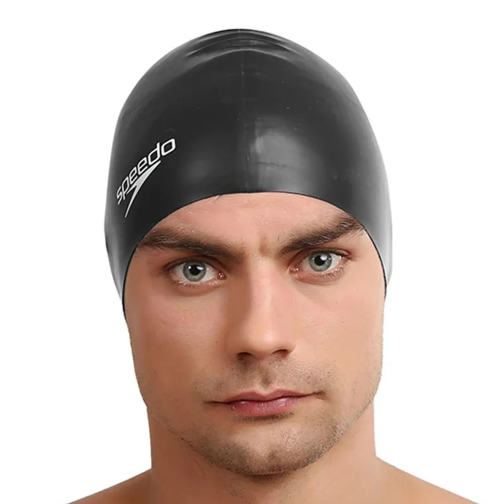 Speedo Flat Silicone Swim Cap – Adult Swimming Cap with Durable Stretch Fit, Tear-Resistant Silicone & Comfortable Hydrodynamic Design