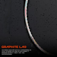 Hundred Nitrix Thunder Strung Badminton Racquet | Superlight Carbon Fibre Power Frame with Curve² Technology | Attack Series - Best Price online Prokicksports.com