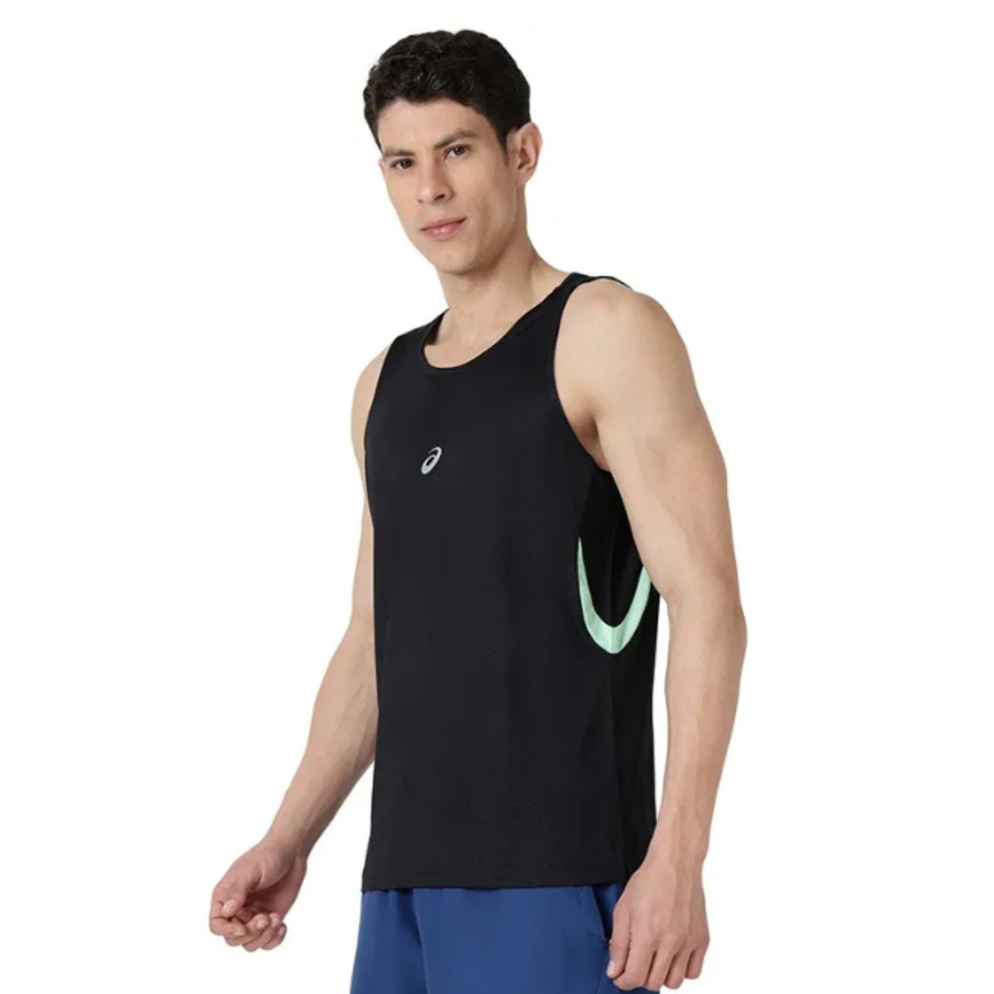 ASICS Panel Detail Sleeveless Top for Men | Sports Sleeveless T-Shirt - Best Price online Prokicksports.com