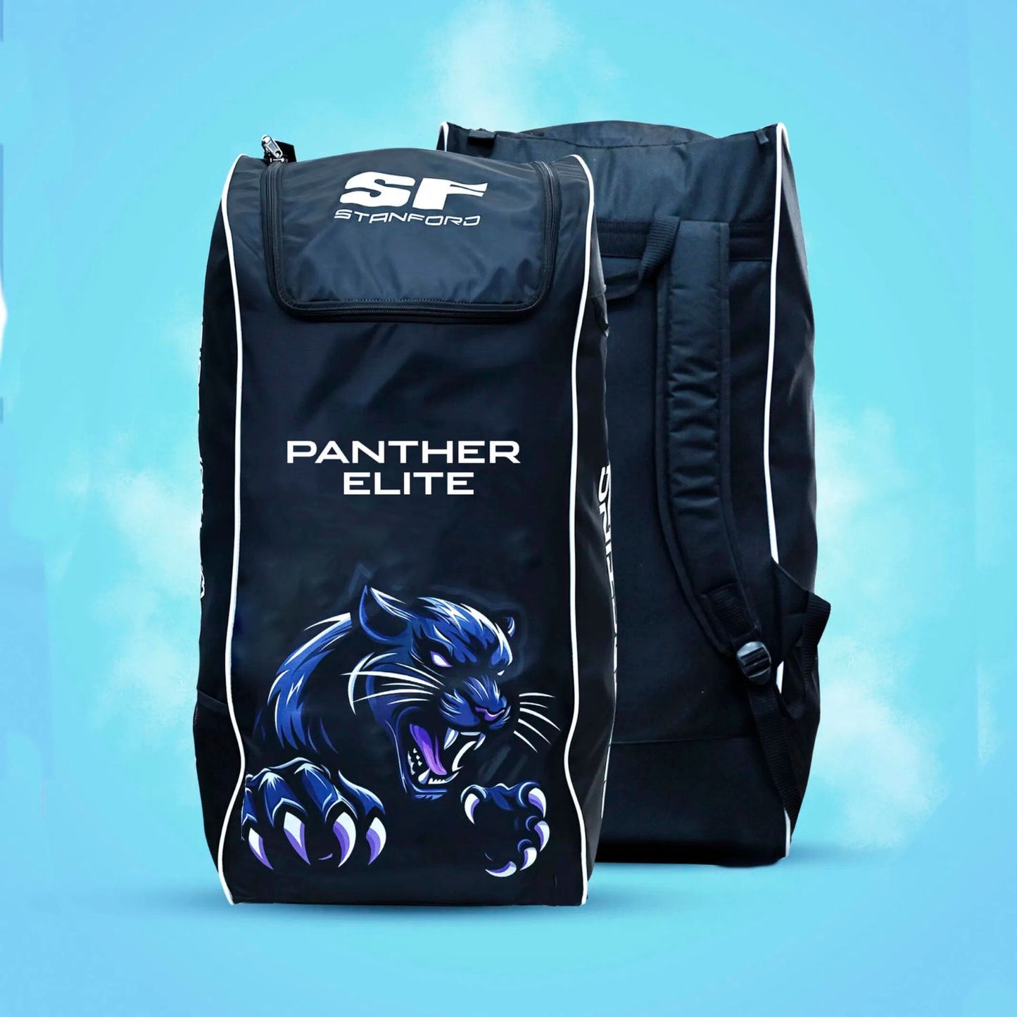 SF Panther Elite Cricket Duffle Bag - Black | Premium Spacious Cricket Kit Bag | Durable, Lightweight & Stylish Travel Gear for Cricketers