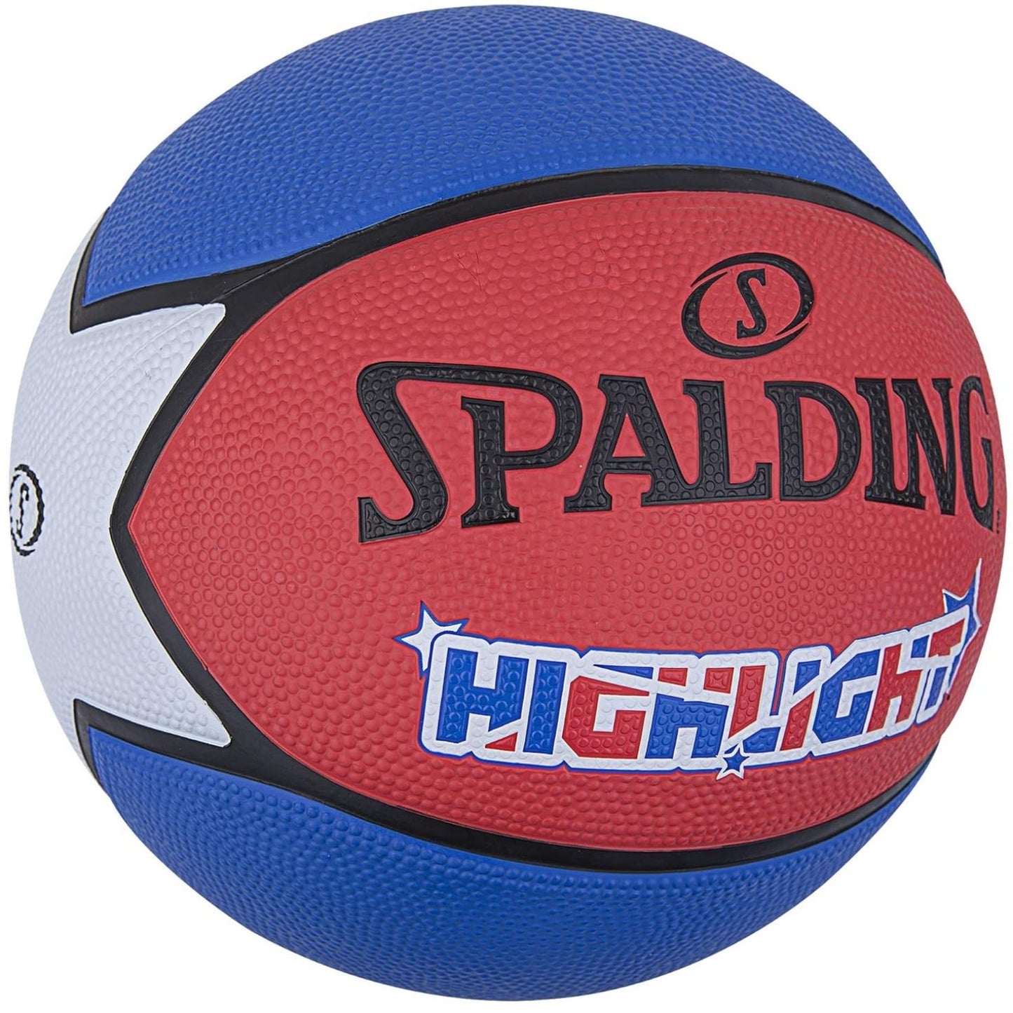 Spalding Highlight Rubber Basketball – Size 7 (29.5), Full Pebbled All‑Surface Grip, Indoor/Outdoor Training & Match Ball - Best Price online Prokicksports.com