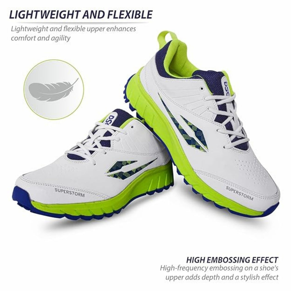 DSC Superstorm Cricket Shoes with Rubber Studs – Lightweight Durable Cricket Footwear for All Surfaces with Enhanced Grip, Comfort, and Performance - Best Price online Prokicksports.com