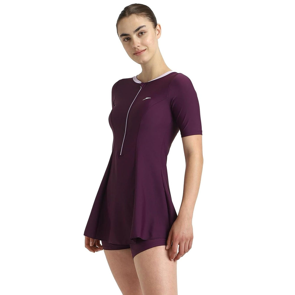 Speedo Women’s Endurance10 Closedback Sleeved Swimdress With Boyleg – Chlorine‑Resistant UPF 40+ Modest Swimwear - Best Price online Prokicksports.com