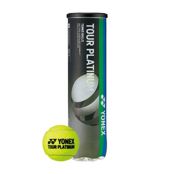 YONEX Tour Platinum Tennis Ball Can (4 Balls) | ITF Approved Pressurized Tennis Balls | Tournament Grade Performance for All Court Surfaces