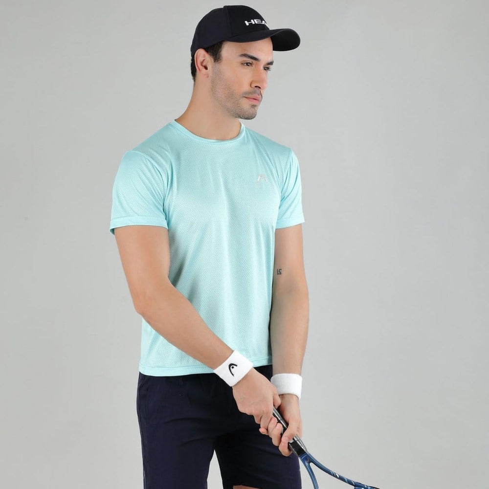 HEAD HCD Model Men's Round Neck T-Shirt – 100% Polyester | Moisture-Wicking, Lightweight Crew Neck, Athletic Fit - Best Price online Prokicksports.com