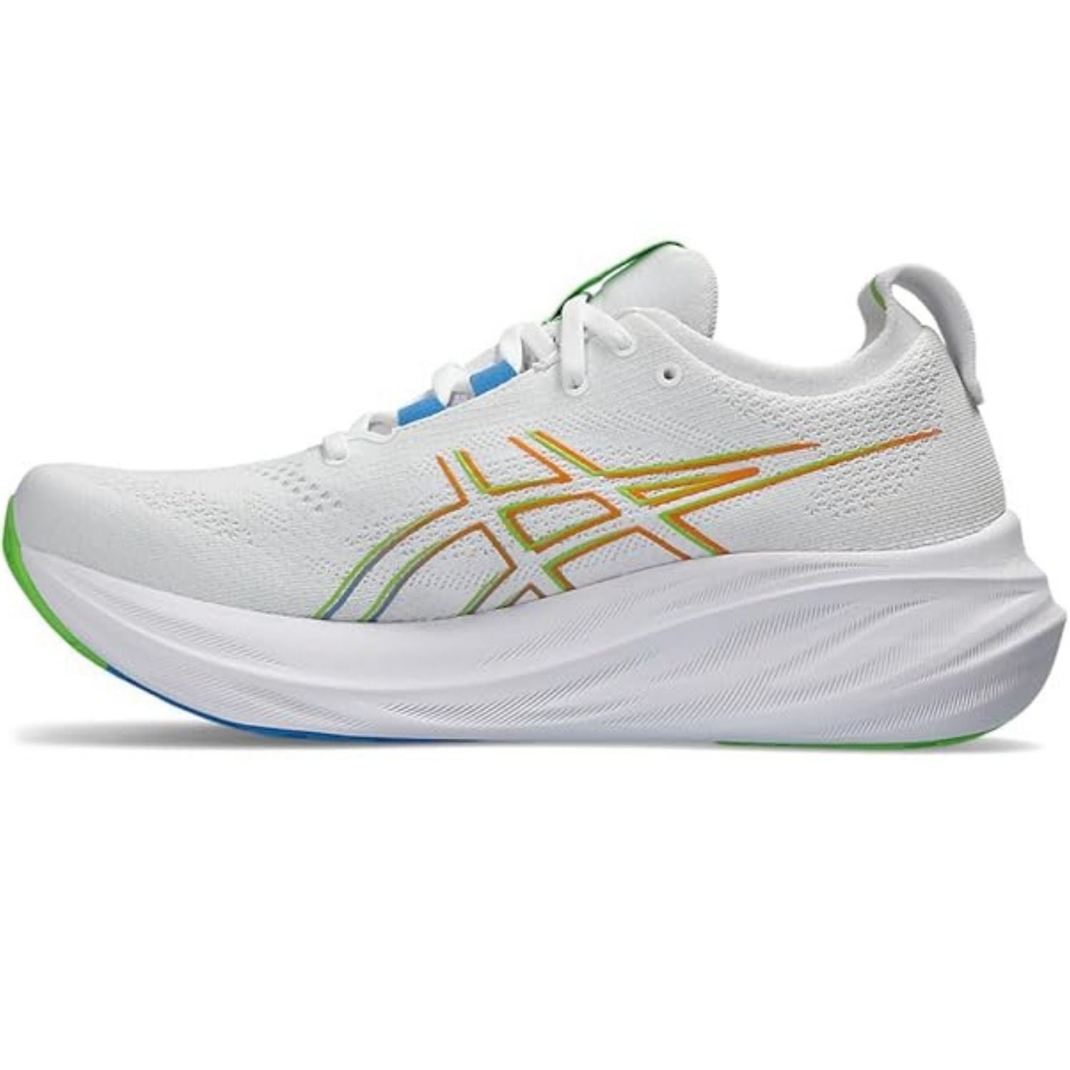 ASICS GEL-NIMBUS 26 Running Shoes for Men | Maximum Cushioning | PureGEL Technology | French Blue/Electric Lime | Plush Comfort for Long Runs - Best Price online Prokicksports.com