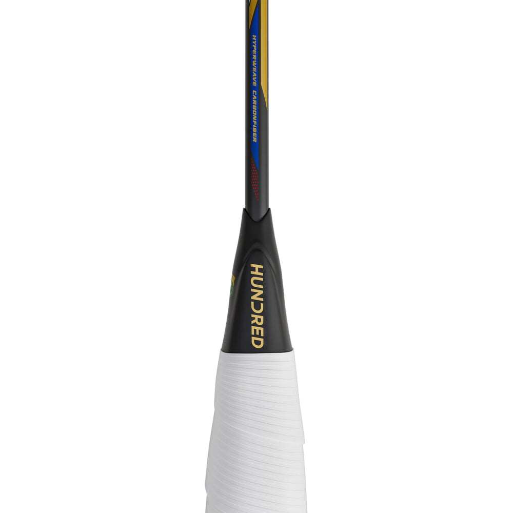 Hundred Nitrix Pro Unstrung Badminton Racquet – Black/Gold | Pro-Level Head-Heavy Power with M46X Carbon Fibre & Slim Shaft - Best Price online Prokicksports.com