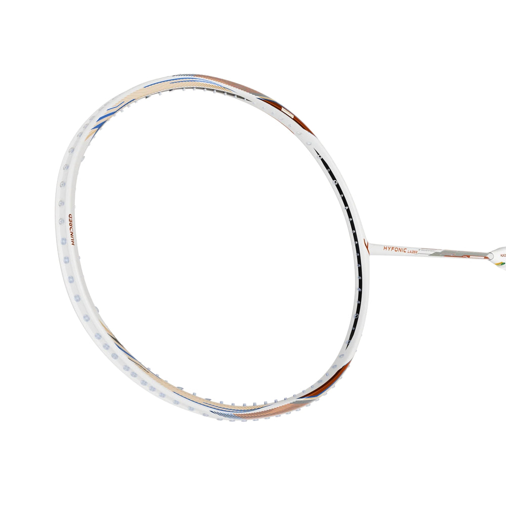 HUNDRED Hyfonic Lazer Unstrung Badminton Racquet | Dual Aerodynamic Frame with Carbon Fibre Build | Precision Control Series - Best Price online Prokicksports.com