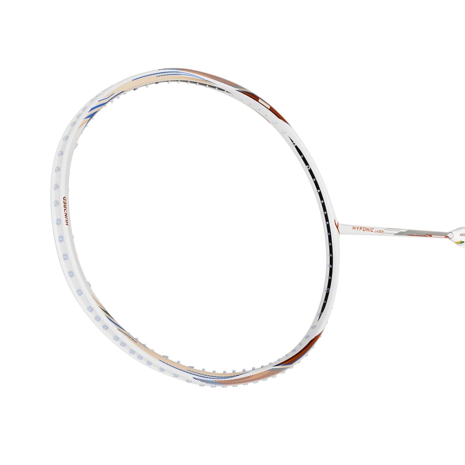 HUNDRED Hyfonic Lazer Unstrung Badminton Racquet | Dual Aerodynamic Frame with Carbon Fibre Build | Precision Control Series - Best Price online Prokicksports.com
