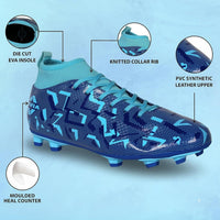 Nivia Encounter Pro 10.0 Football Shoes – Synthetic Leather Upper, TPU Stud Sole, Die-Cut EVA Insole | Lightweight Comfort, Grip & Durability for Hard Ground/Grass - Best Price online Prokicksports.com
