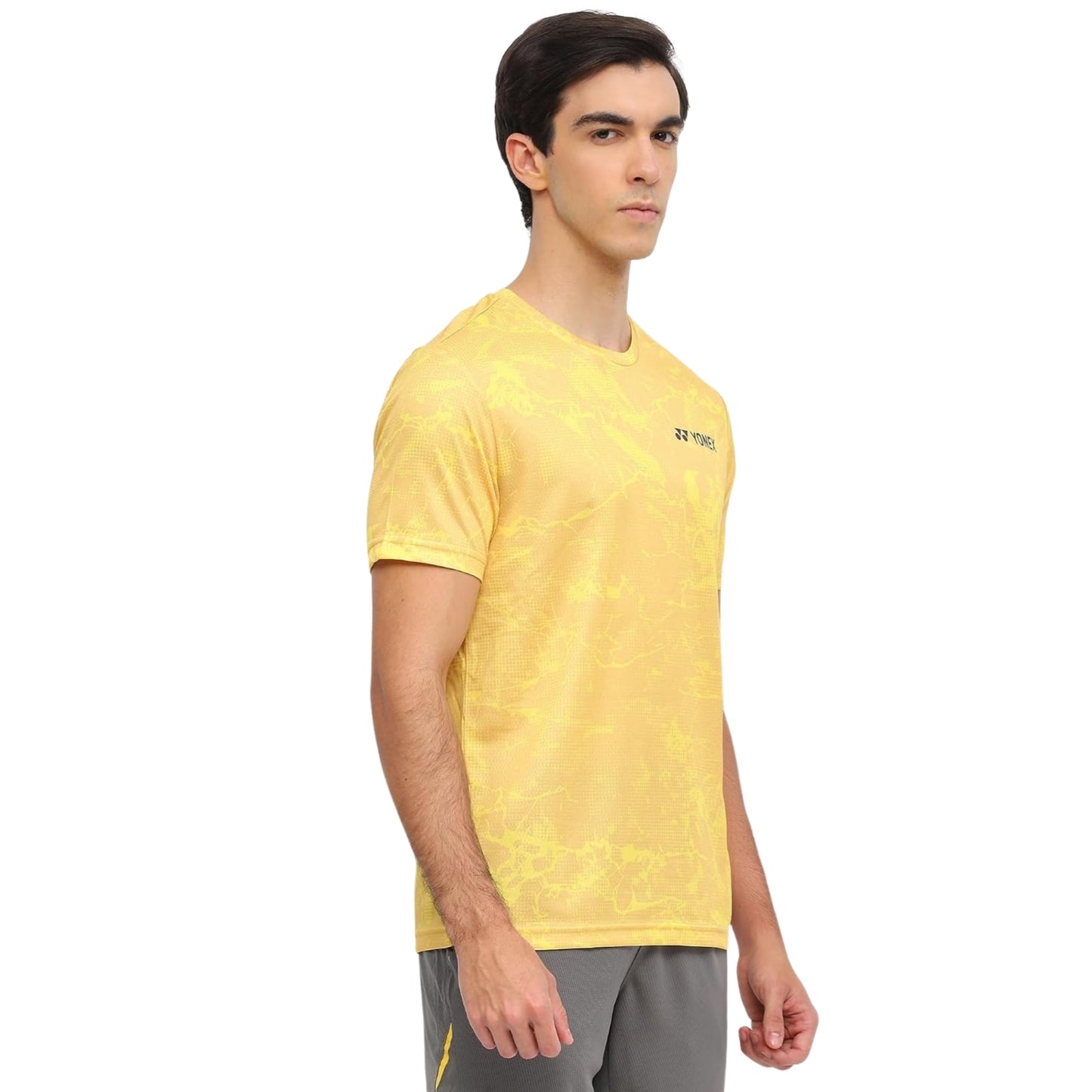 Yonex 2963 Men’s Round Neck T‑Shirt – TruDry Quick‑Dry Polyester, Lightweight & Breathable Essentia 3 Badminton/Tennis Tee - Best Price online Prokicksports.com