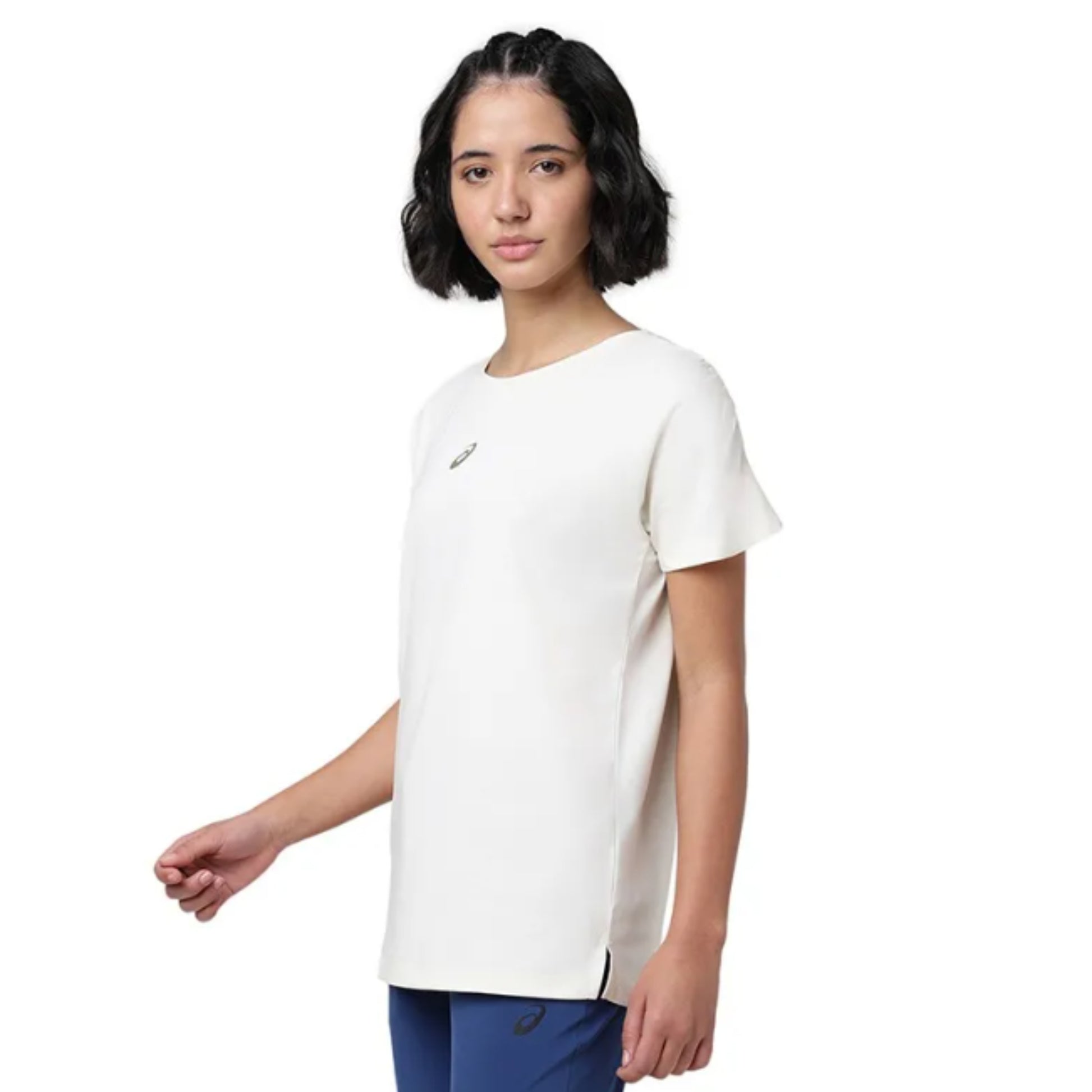 ASICS Gathered Shoulder SS Top for Women | Round Neck Sports T-Shirt - Best Price online Prokicksports.com
