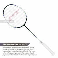 Li-Ning Halbertec Motor Unstrung Badminton Racquet – Power & Speed Performance Frame - Best Price online Prokicksports.com