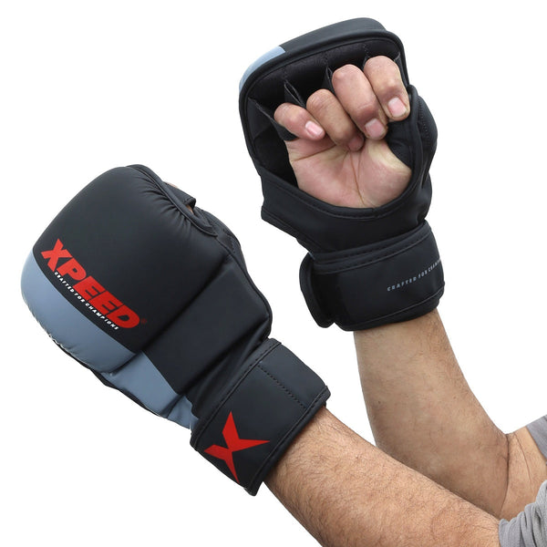 XPEED XP 1504 Striking Grappling Training Gloves | Premium PU Material | Full Wrap-Around Wrist Support | Multi-Purpose MMA & Martial Arts Gloves