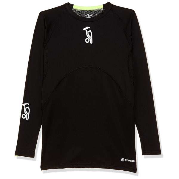 Kookaburra A. Base Layer Skin Fit Compression Top – Black Sports Baselayer for Cricket, Fitness, and All-Weather Training Performance