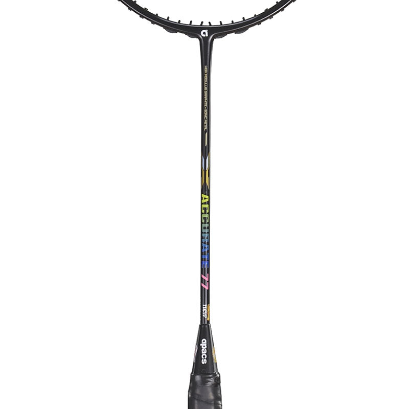 Apacs 77 Accurate Unstrung Badminton Racquet | 4UG2 Frame for Speed & Precision | Lightweight High-Performance Racquet - Best Price online Prokicksports.com