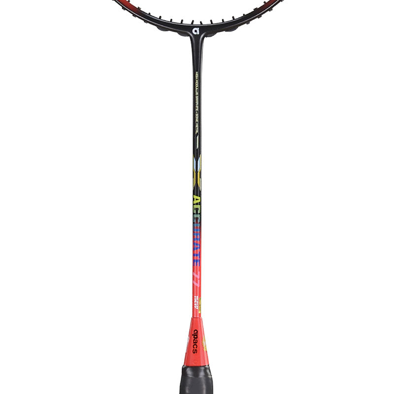 Apacs 77 Accurate Unstrung Badminton Racquet | 4UG2 Frame for Speed & Precision | Lightweight High-Performance Racquet - Best Price online Prokicksports.com