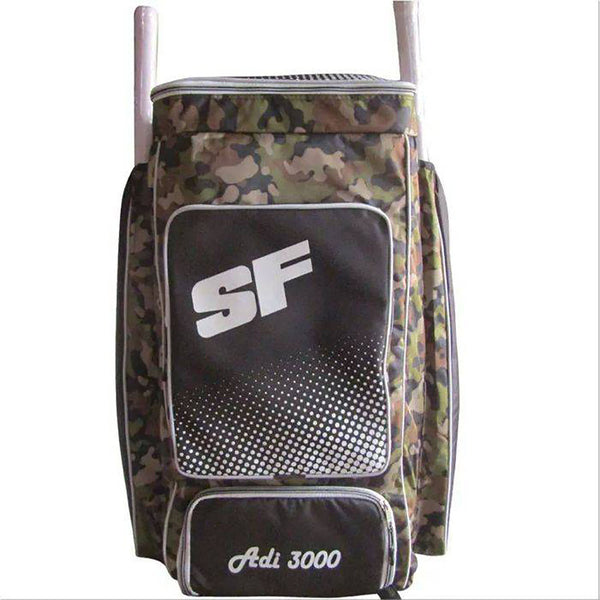 SF Adi 3000 Green Camouflage Duffle Cricket Kit Bag – Spacious Durable Sports Gear Bag for Men & Boys