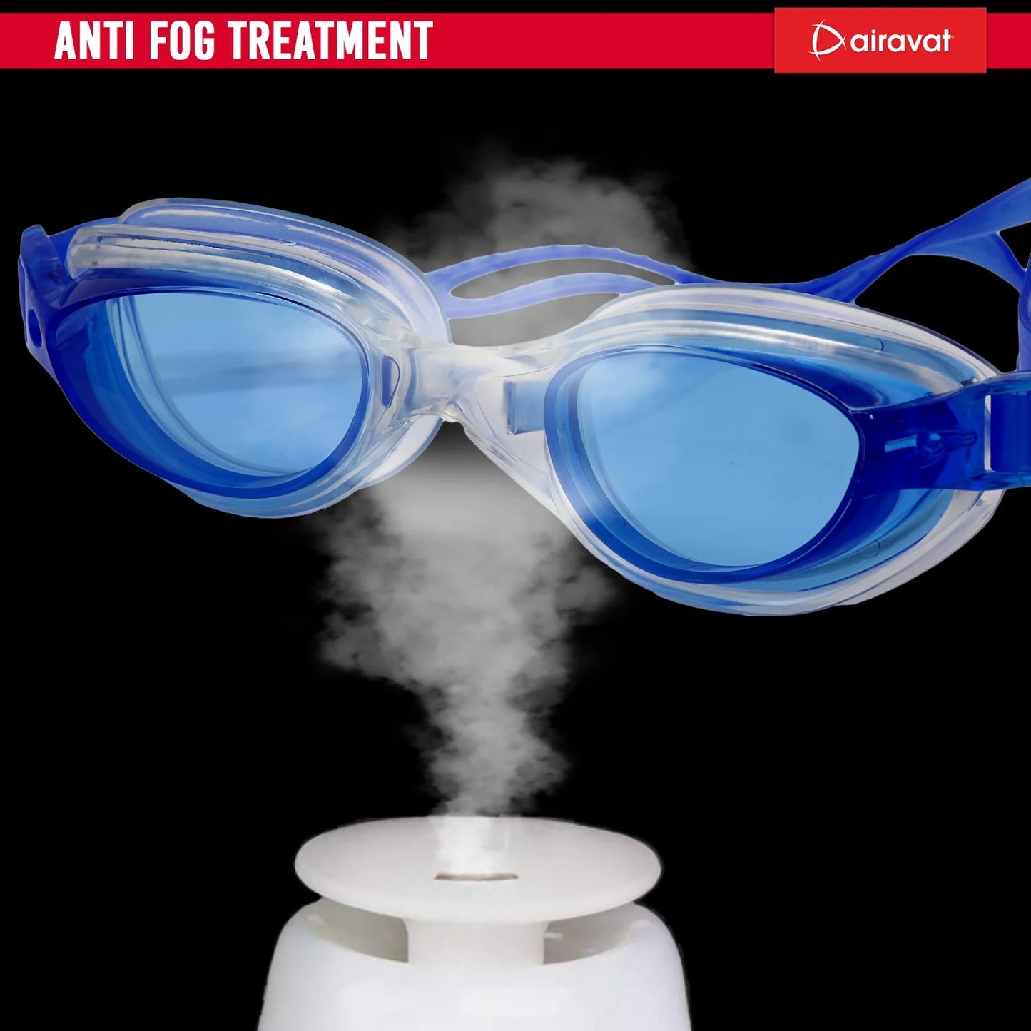 Airavat 1009 Triton Swimming Goggles | Adjustable Fit | Anti-Fog & UV Protection for Clear Vision, UV-Protected Swim Glasses for Adults & Youth | Comfortable Leak-Proof Fit for Training, Racing & Pool Use - Best Price online Prokicksports.com