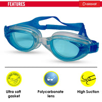Airavat 1009 Triton Swimming Goggles | Adjustable Fit | Anti-Fog & UV Protection for Clear Vision, UV-Protected Swim Glasses for Adults & Youth | Comfortable Leak-Proof Fit for Training, Racing & Pool Use - Best Price online Prokicksports.com