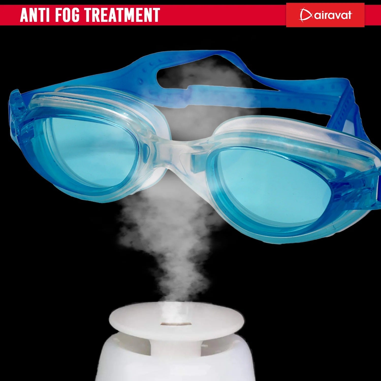 Airavat 1009 Triton Swimming Goggles | Adjustable Fit | Anti-Fog & UV Protection for Clear Vision, UV-Protected Swim Glasses for Adults & Youth | Comfortable Leak-Proof Fit for Training, Racing & Pool Use - Best Price online Prokicksports.com