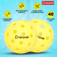Airavat Blast 7406 Pickleball Paddle Set – 13mm | 2 Paddles + 2 Balls + Carry Bag | USAPA Approved | Lightweight Power & Control | Premium Grip | Tournament Ready (Yellow, Blue) - Best Price online Prokicksports.com