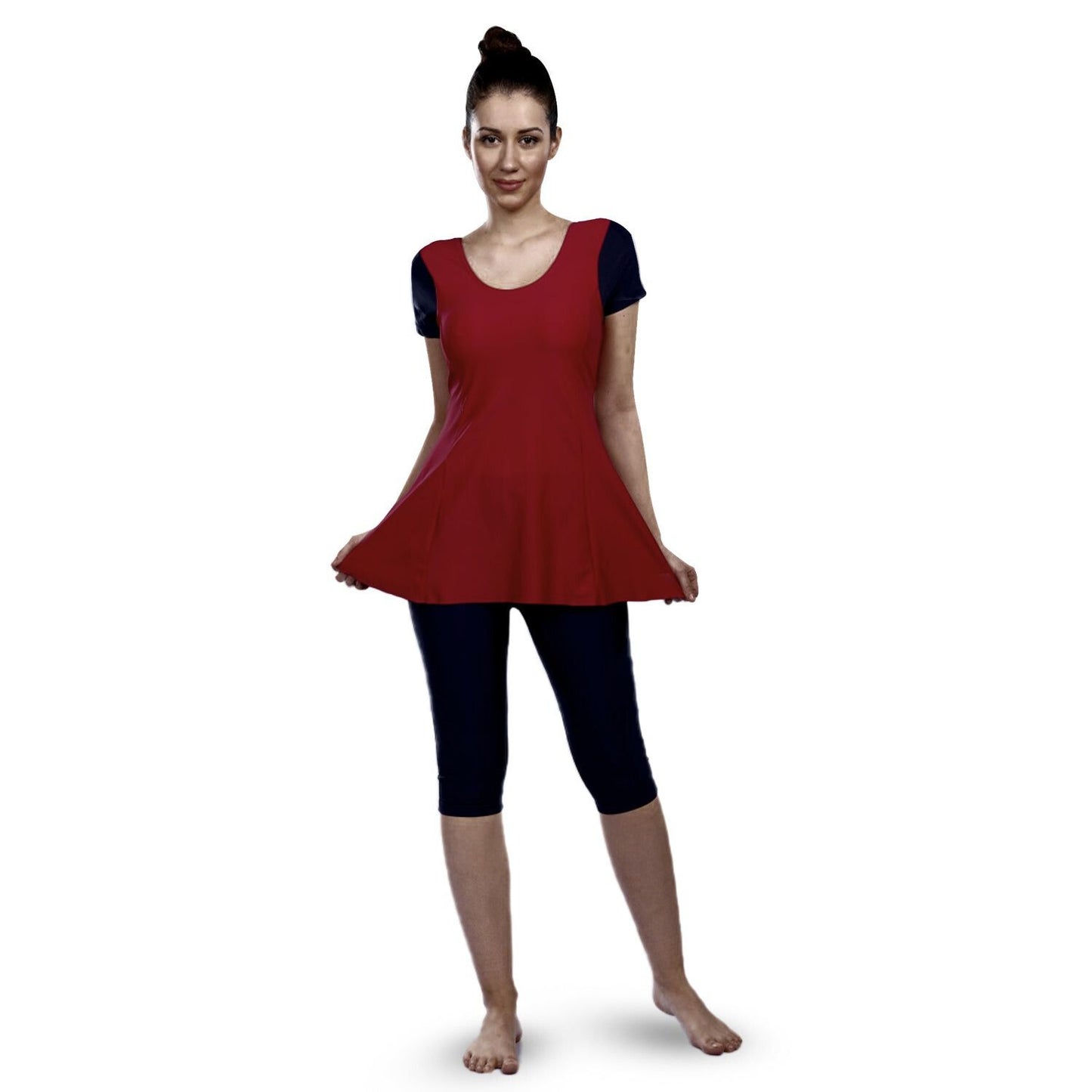 Airavat Brigid 5008 Women’s Swimming Frocksuit – Modest Full-Cover Swimwear with Skirt Design for Pool, Beach, Water Sports & Training Use