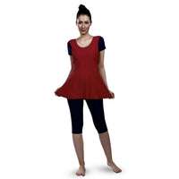 Airavat Brigid 5008 Women’s Swimming Frocksuit – Modest Full-Cover Swimwear with Skirt Design for Pool, Beach, Water Sports & Training Use