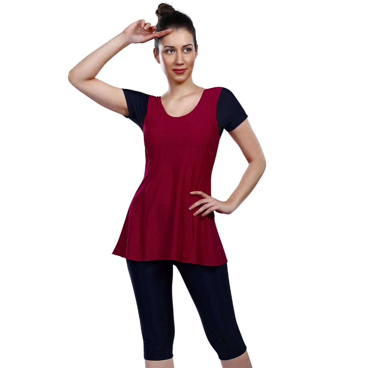 Airavat Brigid 5008 Women’s Swimming Frocksuit – Modest Full-Cover Swimwear with Skirt Design for Pool, Beach, Water Sports & Training Use