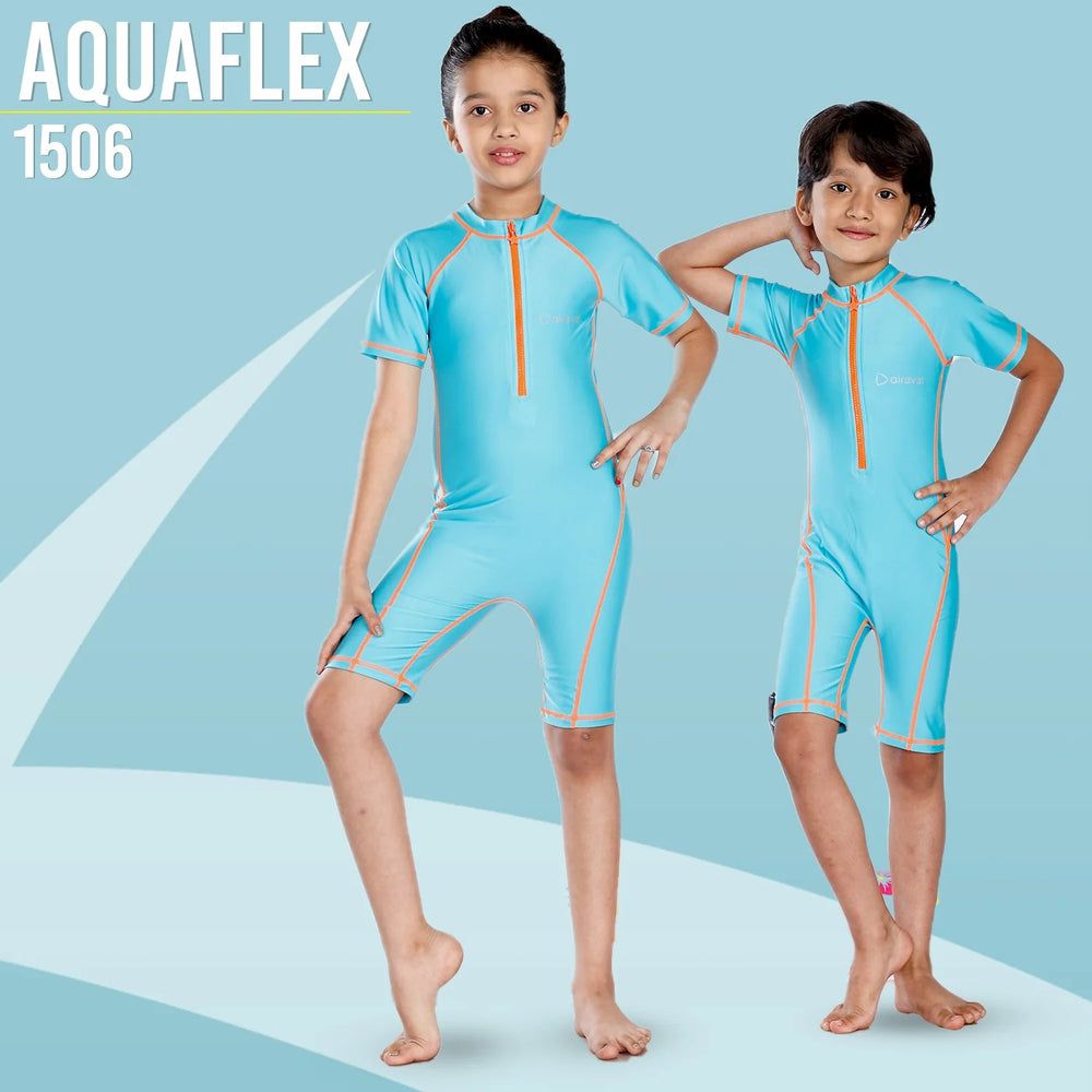 Airavat 1506 Children Swimwear | Half Body Swimsuit for Kids | Navy Blue | Comfortable & Durable - Best Price online Prokicksports.com