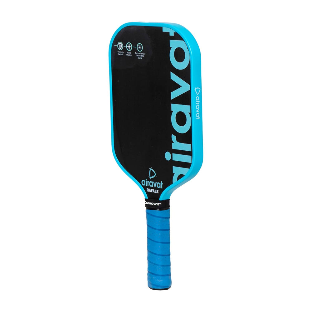 Airavat Rafale 7409 Pickleball Paddle - 16mm | T700 12K Carbon Fiber Face | Lightweight Power & Control Paddle | Premium Comfort Grip | Tournament Ready (Cyan/Gray) - Best Price online Prokicksports.com