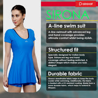 AIRAVAT 5007 Women's Swimwear | Stretchable & UV-Protected Swimming Suit | Comfortable & Flexible Fit for Training & Leisure | One-Piece Swimsuit - Best Price online Prokicksports.com