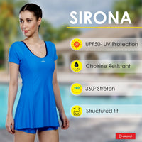 AIRAVAT 5007 Women's Swimwear | Stretchable & UV-Protected Swimming Suit | Comfortable & Flexible Fit for Training & Leisure | One-Piece Swimsuit - Best Price online Prokicksports.com
