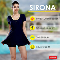 AIRAVAT 5007 Women's Swimwear | Stretchable & UV-Protected Swimming Suit | Comfortable & Flexible Fit for Training & Leisure | One-Piece Swimsuit
