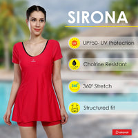 AIRAVAT 5007 Women's Swimwear | Stretchable & UV-Protected Swimming Suit | Comfortable & Flexible Fit for Training & Leisure | One-Piece Swimsuit