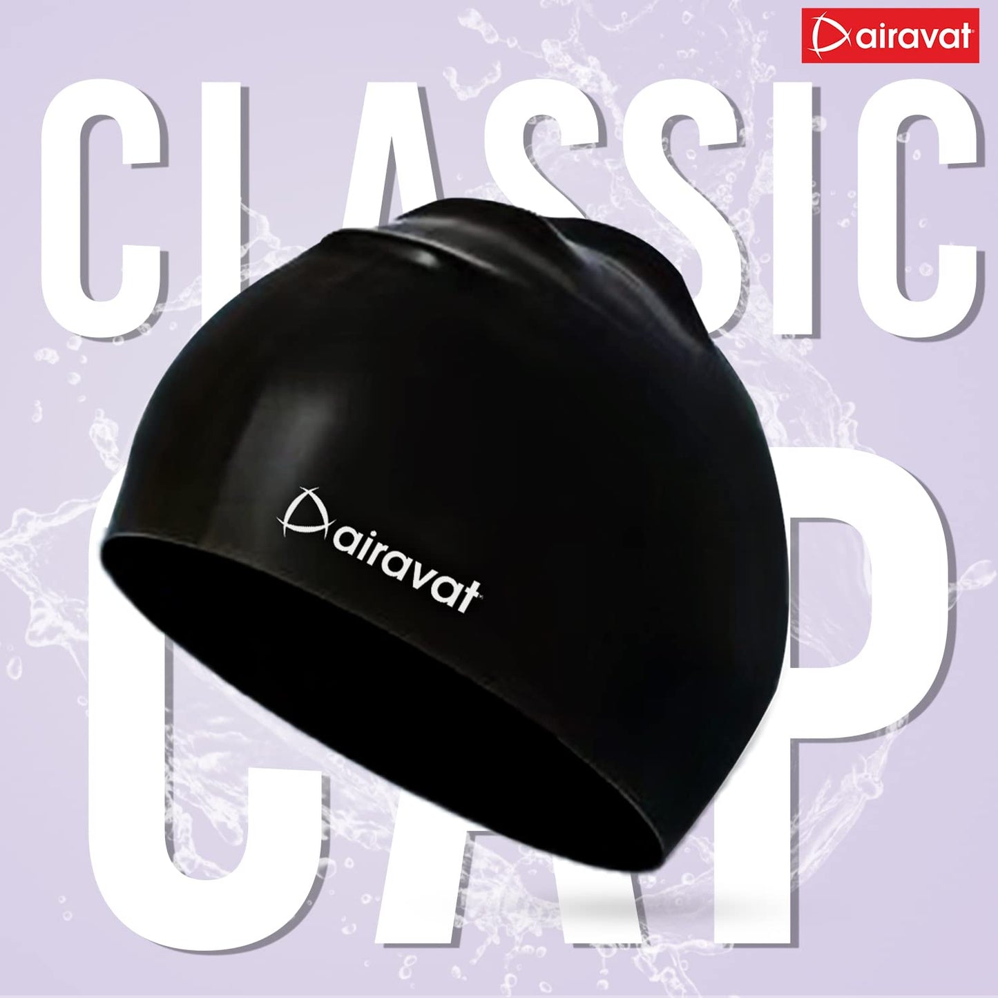 Airavat Classic Silicone Swim Cap – Comfortable & Durable Bathing Cap for Short, Medium & Long Hair – Unisex Swimming Cap for Men & Women - Best Price online Prokicksports.com