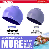 Airavat Classic Silicone Swim Cap – Comfortable & Durable Bathing Cap for Short, Medium & Long Hair – Unisex Swimming Cap for Men & Women