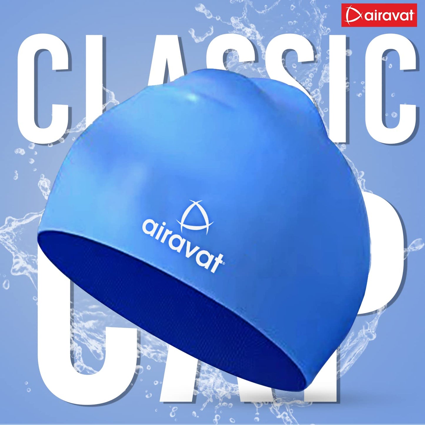Airavat Classic Silicone Swim Cap – Comfortable & Durable Bathing Cap for Short, Medium & Long Hair – Unisex Swimming Cap for Men & Women