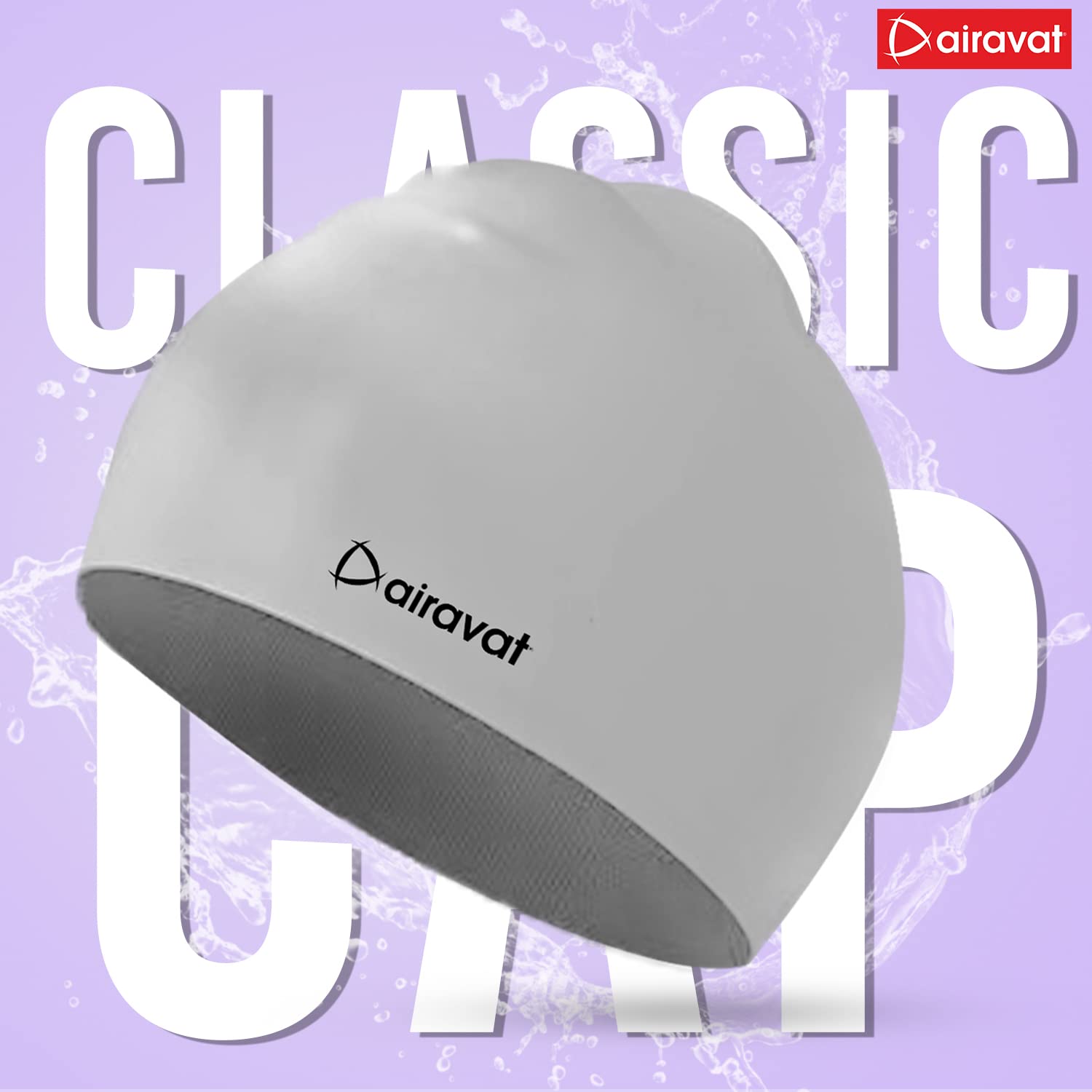 Airavat Classic Silicone Swim Cap – Comfortable & Durable Bathing Cap for Short, Medium & Long Hair – Unisex Swimming Cap for Men & Women - Best Price online Prokicksports.com