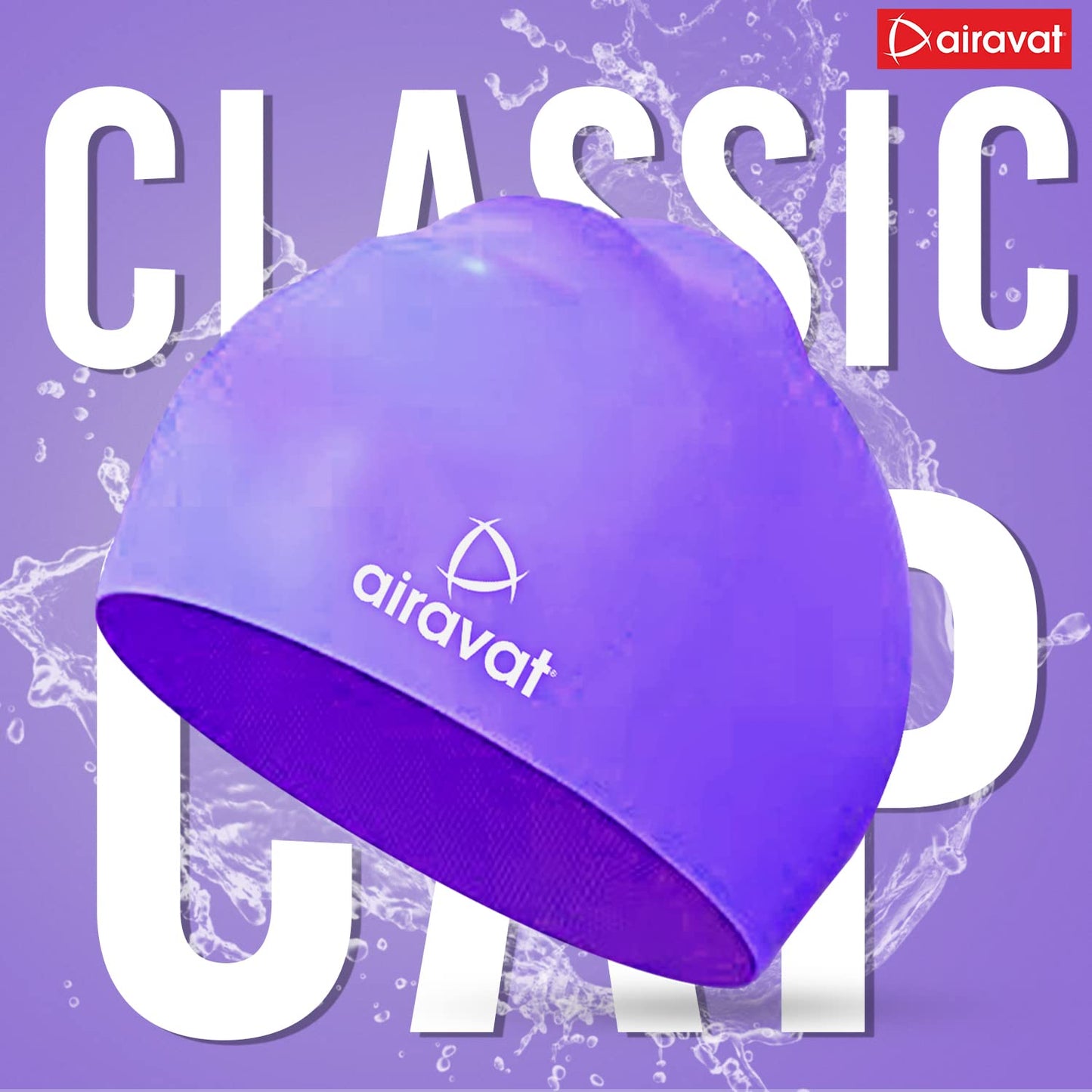 Airavat Classic Silicone Swim Cap – Comfortable & Durable Bathing Cap for Short, Medium & Long Hair – Unisex Swimming Cap for Men & Women