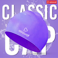 Airavat Classic Silicone Swim Cap – Comfortable & Durable Bathing Cap for Short, Medium & Long Hair – Unisex Swimming Cap for Men & Women