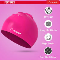 Airavat 001 Basic Swimming Cap | Waterproof, Stretchable & Comfortable | Unisex Swim Cap for Men, Women & Kids - Best Price online Prokicksports.com