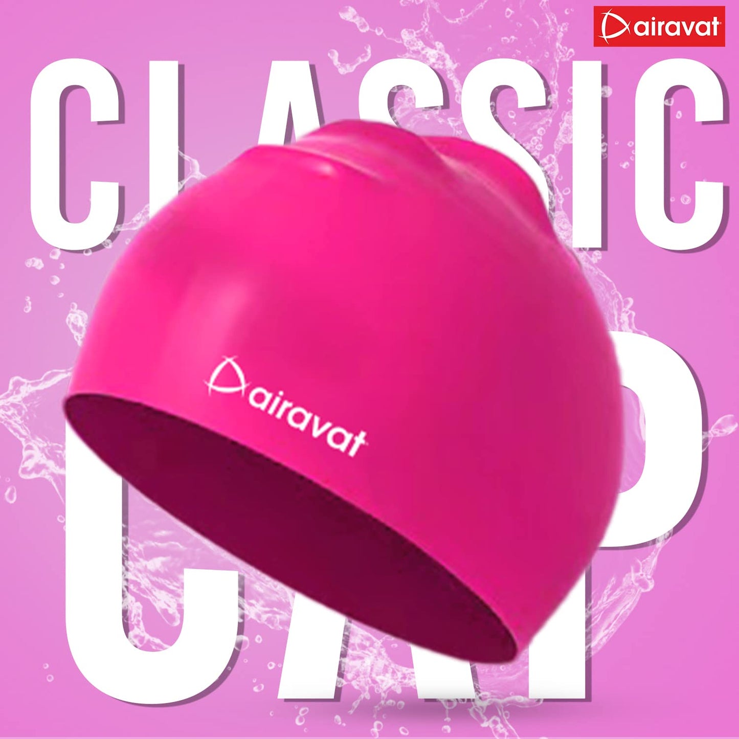 Airavat Classic Silicone Swim Cap – Comfortable & Durable Bathing Cap for Short, Medium & Long Hair – Unisex Swimming Cap for Men & Women