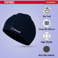 Airavat Classic Silicone Swim Cap – Comfortable & Durable Bathing Cap for Short, Medium & Long Hair – Unisex Swimming Cap for Men & Women - Best Price online Prokicksports.com